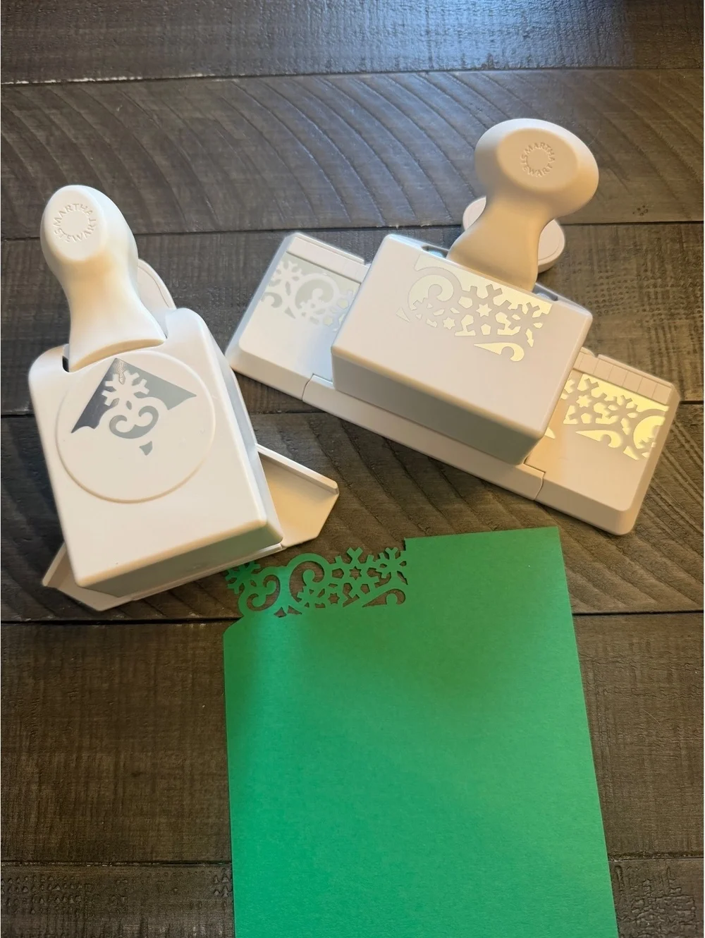 Martha Stewart RARE Snowflake Scroll Flourish Border & Corner Shape Punch